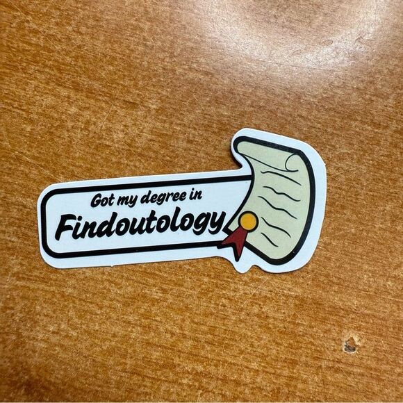 Findoutology Degree Sticker - Picture 1 of 1